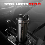Load image into Gallery viewer, Musclefood Stainless Steel Classic Protein Shaker Bottle