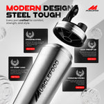 Load image into Gallery viewer, Musclefood Stainless Steel Classic Protein Shaker Bottle