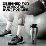 Load image into Gallery viewer, Musclefood Steel Max Shaker 750ml – ISI Marked Stainless Steel Gym Shaker