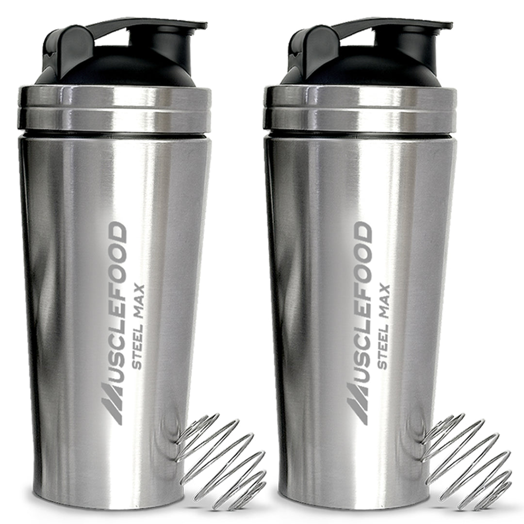 Musclefood Steel Max Shaker 750ml – ISI Marked Stainless Steel Gym Shaker