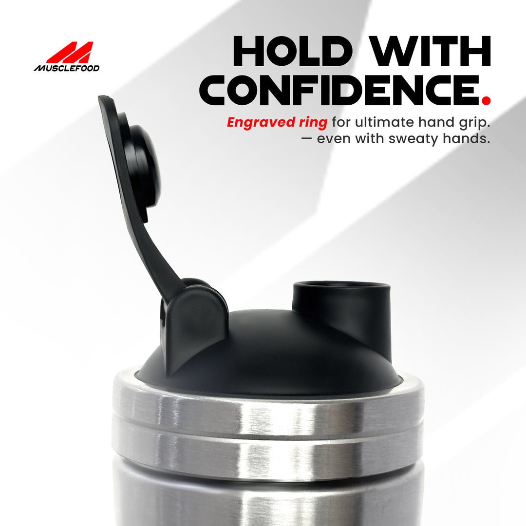 Musclefood Stainless Steel Classic Protein Shaker Bottle