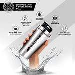Load image into Gallery viewer, Musclefood Stainless Steel Classic Protein Shaker Bottle
