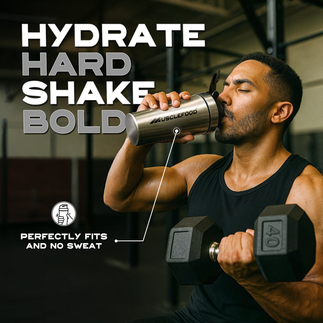 Musclefood Stainless Steel Classic Protein Shaker Bottle