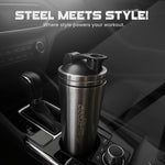 Load image into Gallery viewer, Musclefood Steel Max Shaker 750ml – ISI Marked Stainless Steel Gym Shaker
