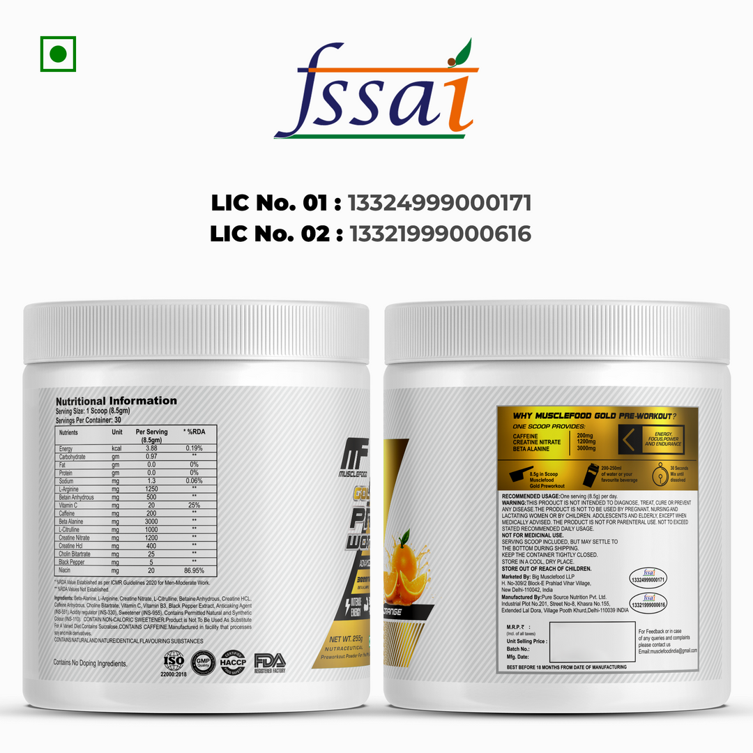 Musclefood Gold Pre Workout(30 Servings)