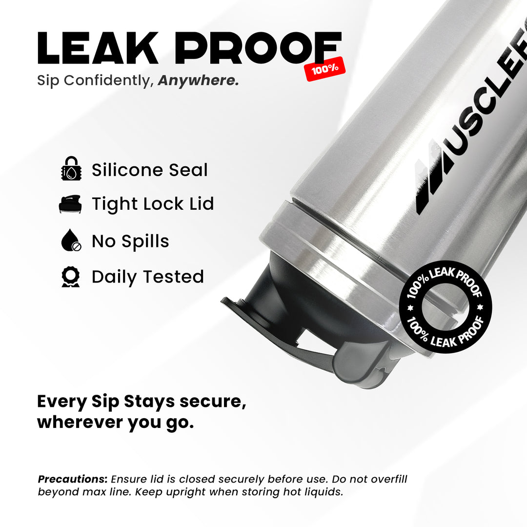 Musclefood Stainless Steel Classic Protein Shaker Bottle