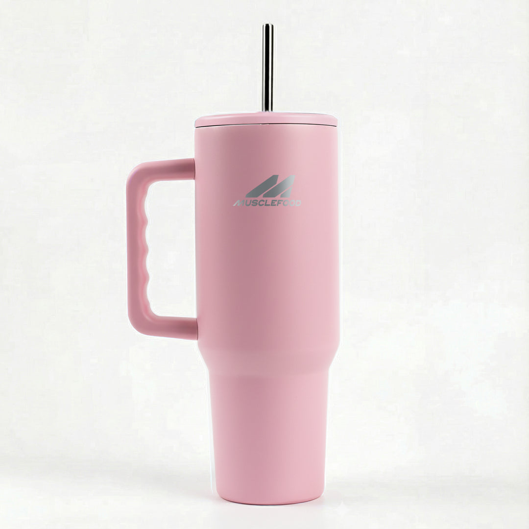 Musclefood Quencher 1200ml Stainless Steel Tumbler – Temperature Lock, Travel Friendly