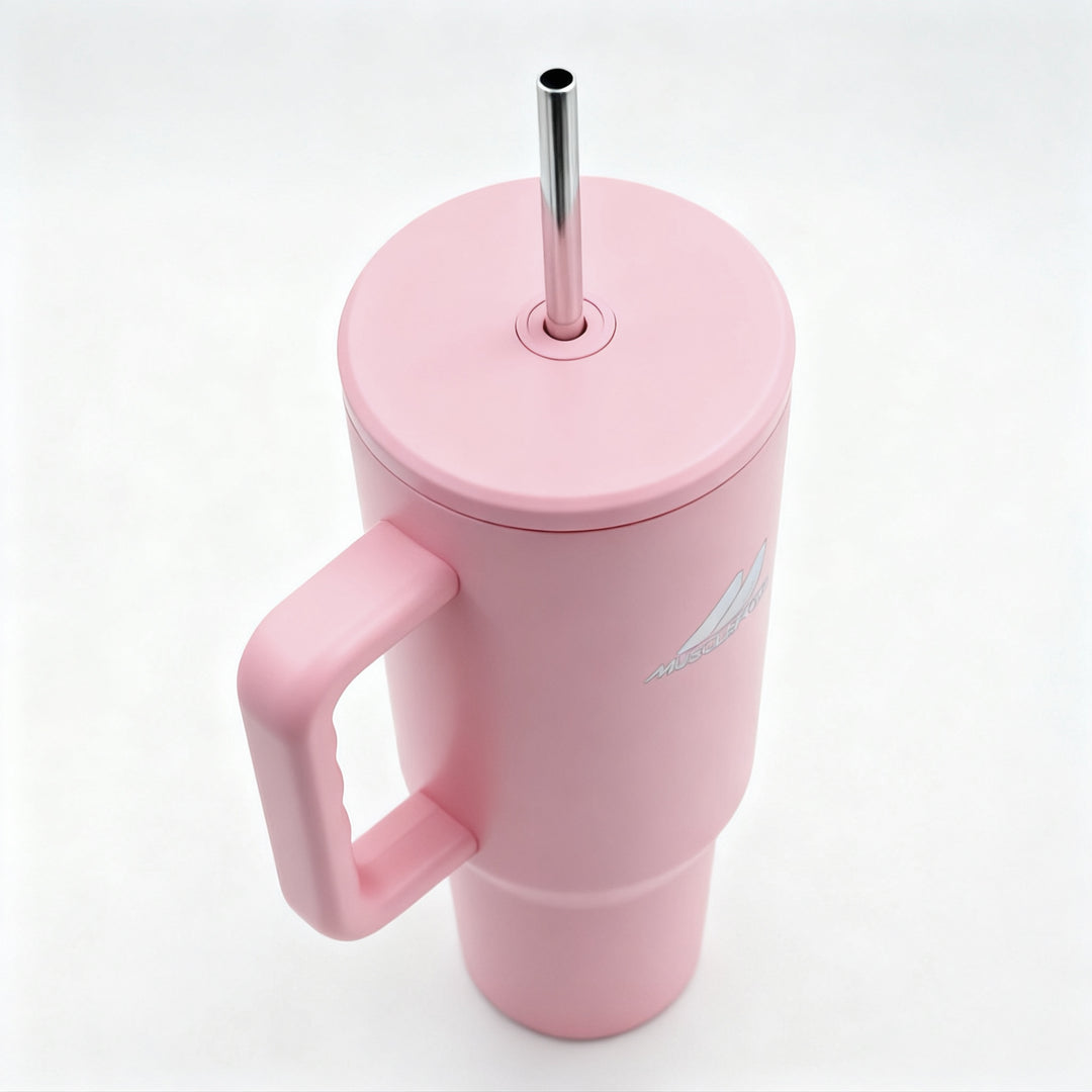 Musclefood Quencher 1200ml Stainless Steel Tumbler – Temperature Lock, Travel Friendly