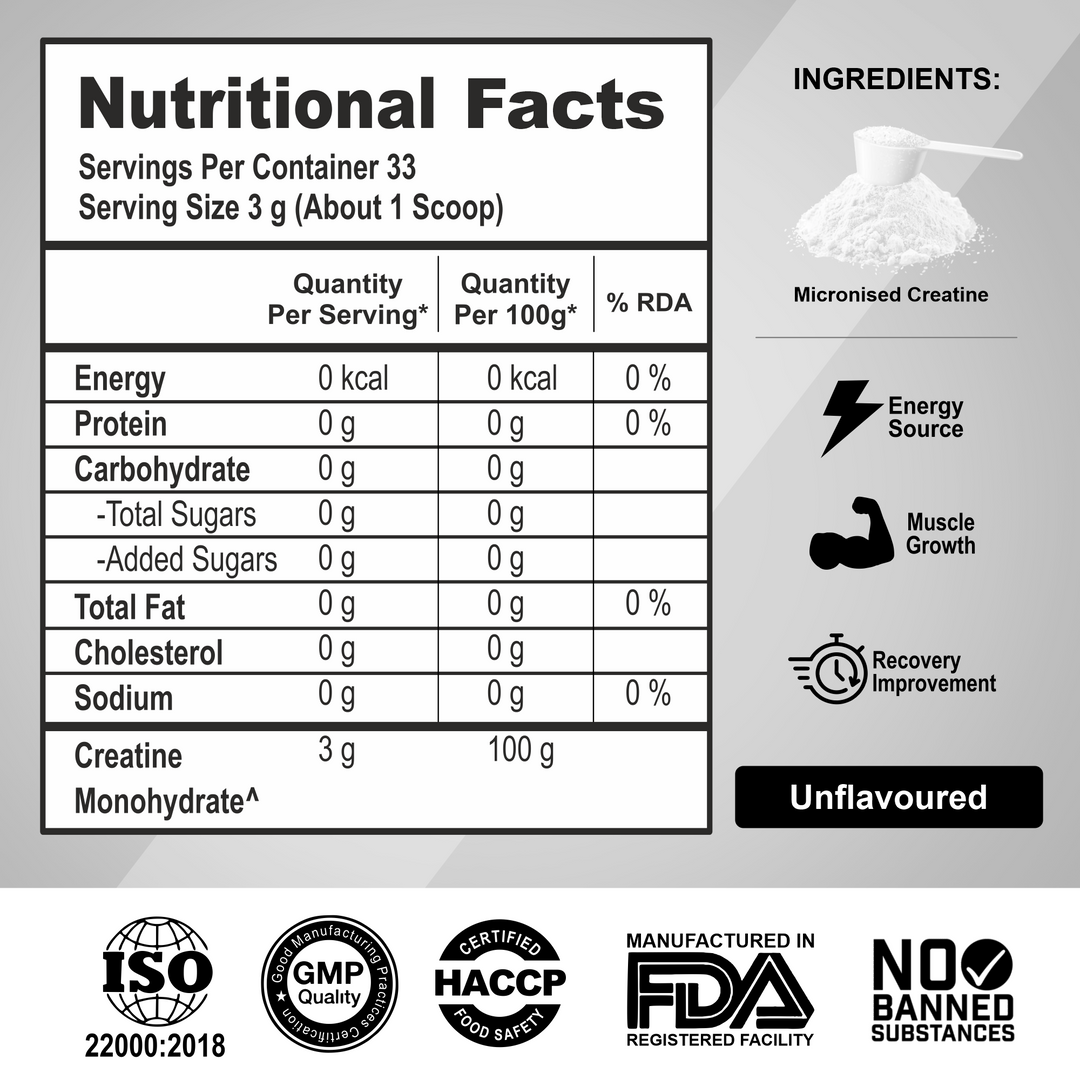 Musclefood Creatine Monohydrate, 100% Pure